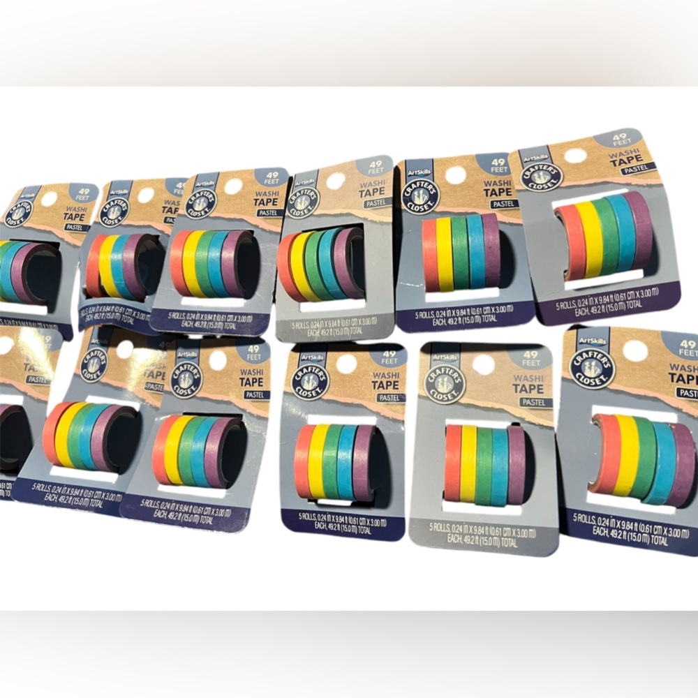 Crafter’s Corner (Pastel) Washi Tap (Lot of 12 Packs)